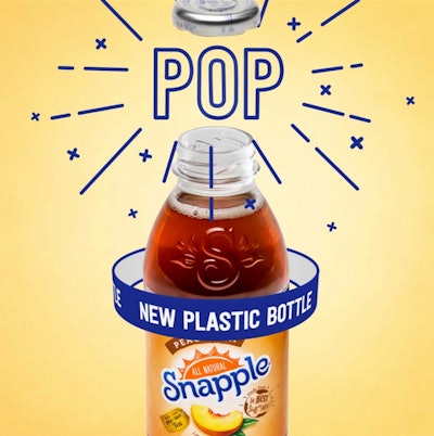 A critical feature of the original glass Snapple bottle that needed to be retained was the ‘pop’ sound of the metal closure.