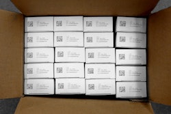 View of a layer of pharmaceutical cartons inside a case. (Photo courtesy of Omega Design.)