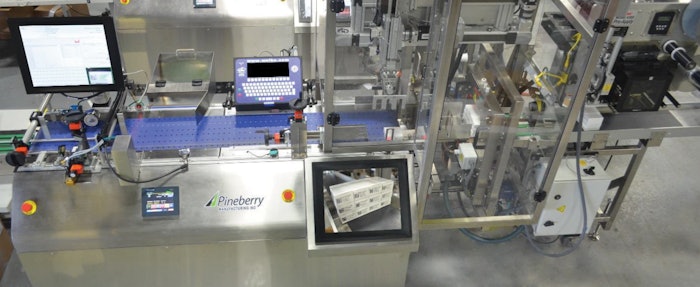 Pineberry Manufacturing’s CartonTrac serialization and aggregation system.