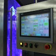 The Siemens HMI touchscreen in a swivel user console.
