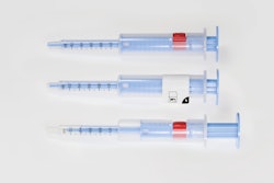 Protective label is for a syringe system developed by Raumedic that supports exact dosage measurement of a medicine for children as part of a clinical trial.