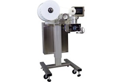 Portable pouch feeder system feeds desiccants and oxygen scavengers into various package types at a low entry cost point.