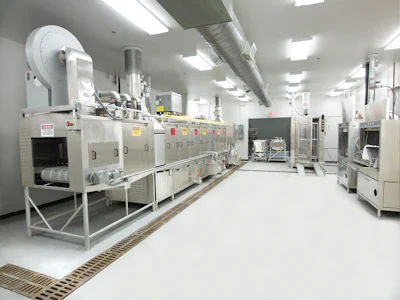 Douglas Machines' wash test room