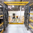 Equipped with a double-sided gate, it offers maximum protection to workers accessing large pallet loads at elevated levels.