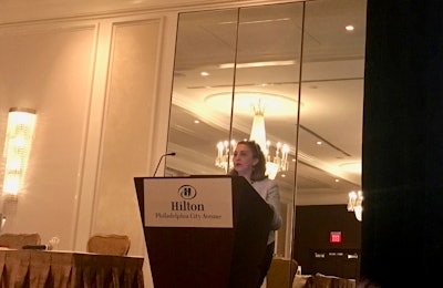 Roya Behbahani, Director and Labeling Cluster Head in Global Labeling Management at Pfizer, presenting at the 11th Pharma Packaging and Labeling East Coast 2019 in Philadelphia.