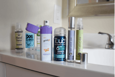 Moisturizing ingredients can be added to a variety of hand sanitizer formats including liquid pump sprays, squeeze bottles, foaming solutions and aerosol sprays.