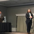 Nicholas Packet, DuPont Packaging Engineer, at Healthpack 2019 in Portland, OR, with Tristan Steichen, Senior Consultant at the Antea Group.