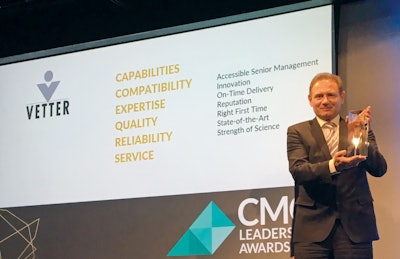 Pride and satisfaction in accepting the 2019 CMO Leadership Award.