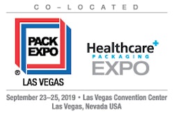 Poised to bring together 30,000 packaging professionals with 2,000 leading industry suppliers, registration for PACK EXPO Las Vegas and the co-located Healthcare Packaging EXPO (Sept. 23-25, 2019; Las Vegas Convention Center, Las Vegas), is now open. Produced by PMMI, The Association for Packaging and Processing Technologies, these co-located events will span 900,000 net square feet of exhibit space and attract visitors from more than 125 countries. As the largest gathering of packaging suppliers and manufacturers of goods, including pharmaceuticals and medical devices, in North America this year, this event will showcase the innovation driving the industry. “With today’s growing packaging market being led by factors such as heightened sustainability concerns, demand for smart packaging and the rising popularity of flexible packaging, it is more important than ever to stay on top of the newest technology. PACK EXPO Las Vegas and Healthcare Packaging EXPO provide attendees state-of-the-art solutions that spa