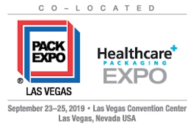 Poised to bring together 30,000 packaging professionals with 2,000 leading industry suppliers, registration for PACK EXPO Las Vegas and the co-located Healthcare Packaging EXPO (Sept. 23-25, 2019; Las Vegas Convention Center, Las Vegas), is now open. Produced by PMMI, The Association for Packaging and Processing Technologies, these co-located events will span 900,000 net square feet of exhibit space and attract visitors from more than 125 countries. As the largest gathering of packaging suppliers and manufacturers of goods, including pharmaceuticals and medical devices, in North America this year, this event will showcase the innovation driving the industry. “With today’s growing packaging market being led by factors such as heightened sustainability concerns, demand for smart packaging and the rising popularity of flexible packaging, it is more important than ever to stay on top of the newest technology. PACK EXPO Las Vegas and Healthcare Packaging EXPO provide attendees state-of-the-art solutions that spa