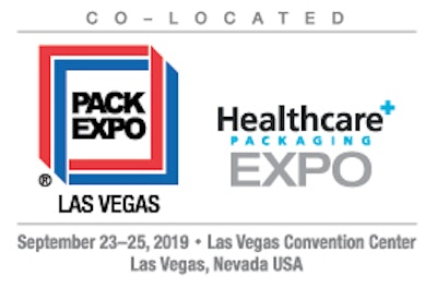 Poised to bring together 30,000 packaging professionals with 2,000 leading industry suppliers, registration for PACK EXPO Las Vegas and the co-located Healthcare Packaging EXPO (Sept. 23-25, 2019; Las Vegas Convention Center, Las Vegas), is now open. Produced by PMMI, The Association for Packaging and Processing Technologies, these co-located events will span 900,000 net square feet of exhibit space and attract visitors from more than 125 countries. As the largest gathering of packaging suppliers and manufacturers of goods, including pharmaceuticals and medical devices, in North America this year, this event will showcase the innovation driving the industry. “With today’s growing packaging market being led by factors such as heightened sustainability concerns, demand for smart packaging and the rising popularity of flexible packaging, it is more important than ever to stay on top of the newest technology. PACK EXPO Las Vegas and Healthcare Packaging EXPO provide attendees state-of-the-art solutions that spa