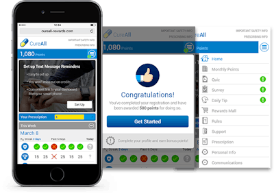 Drive applies HealthPrize’s approach of gamification, behavioral economics and loyalty marketing to improve patient adherence to their prescribed medications