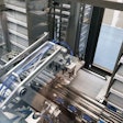 he Robocombi system mechanically picks the strips of bottlepacks from the conveyors they stand in and places them directly into the four parallel conveyor lanes leading to the packaging line.