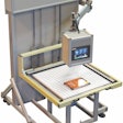Items to be packed are set upon a sizing table and scanned with a measuring light screen from Banner Engineering that uses an array of closely spaced light beams to determine the precise profile of what’s on the sizing table.