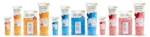 A new reef-safe SPF 50 sunscreen product from Goddess Garden prompts the selection of recyclable packaging and updated graphics that reflect the brand’s authenticity.