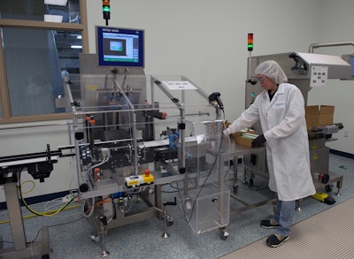 Catalent Biologics chose a mixture of manual and automated track-and-trace systems to maximize production flexibility and provide easy scalability as more of the line is automated.