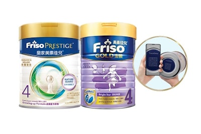 Friso infant formula with Kezzler QR code technology