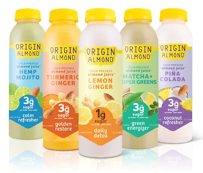 Origin Almond almond juice bottles