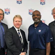 Attilio Bellman, Director of Business Strategy for Antares Vision; Andrew Pietrangelo, President. North America for Antares Vision; Beasley Reece, CEO of NFLA; and Bart Oates, President of NFLA.