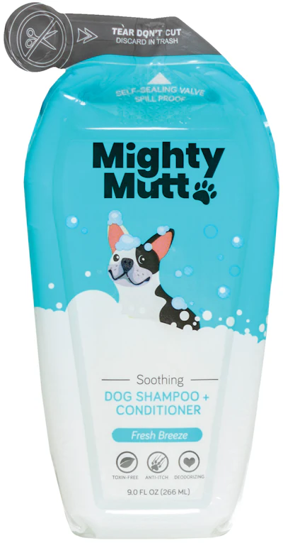 This application of AeroFlexx technology is especially interesting because it involves a brand that is not P&G’s. The dog shampoo is packaged by Innventure, a Chicago-based team of entrepreneurs that is licensed to scale AeroFlexx technology through external commercialization.