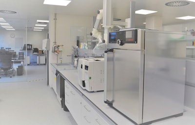 Modern laboratory environment in the new 1,800 sqm building.