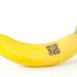 Banana with 2D barcode