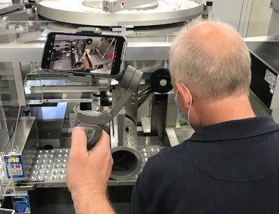 Live stream of a factory acceptance test for a Romaco Noack blister machine.