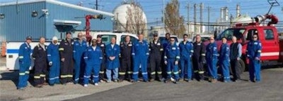 Night shift workers at Marcus Hook.