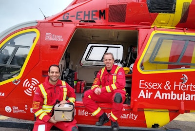 Essex & Herts Air Ambulance (EHAAT) in the UK now carries blood supplies on board its helicopters and Rapid Response Vehicles (RRVs).