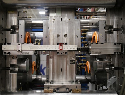 Production stack mold in 2×2 format.
