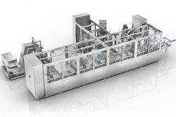 The OPTIMA BCT-200 assembly line for blood collection tubes has many functions. These include cleaning, bacteria reduction, various dispensing stations for additives, drying and vacuum sealing all the way up to the final packaging.