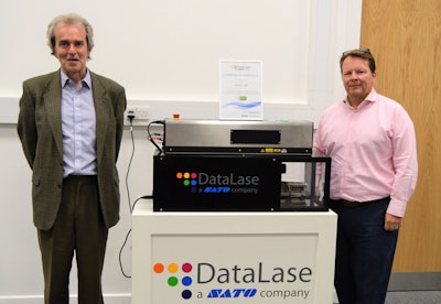 Cepac’s Group Managing Director Rod Ainslie and Paul Dustain, CSMO DataLase