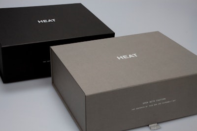 The boxes themselves play a significant role in Heat's luxury offering, therefore they need to be of a very high quality.