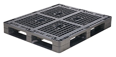 The plastic Odyssey pallet is an alternative to wood, is fully reusable, and is made to offer dimensional consistency for automated equipment.