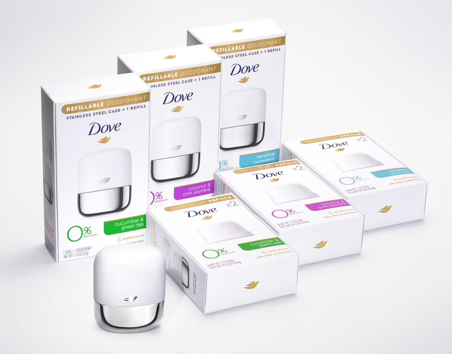 Dove’s Sleek New Refillable Deodorant Pack Healthcare Packaging