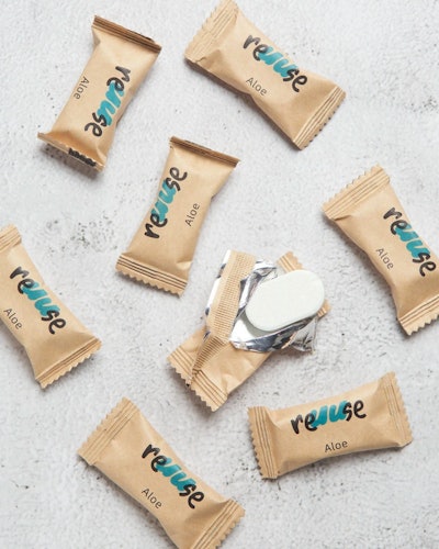 In Singapore, startup reuuse is offering hand-soap tablets in flow-wrap packages that offer a low-cost sustainable solution for consumers.