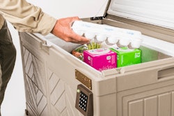 The system, which has not launched yet commercially, is courier agnostic so that any delivery service, grocery pharmacy, big box retailer, or friend or family member can leave deliveries in the secure, temperature controlled lock-box.