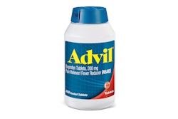 A material change allows for a 20% reduction in material usage for HDPE Advil bottles while maintaining all critical performance characteristics of the bottle.