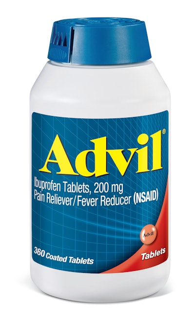 A material change allows for a 20% reduction in material usage for HDPE Advil bottles while maintaining all critical performance characteristics of the bottle.