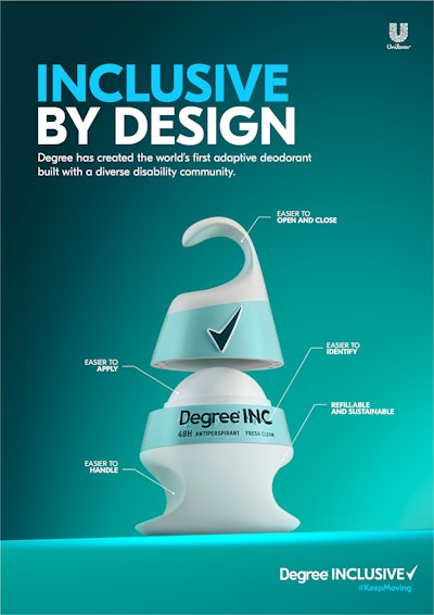 The pack design includes a larger roll-on applicator to reach more surface area per swipe