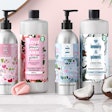 Love Beauty and Planet launched 16-oz reusable aluminum bottles and 32.3-oz 100% rPET refill bottles for two formulas of its shampoo and conditioner at Target in April 2021.
