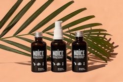 Noice natural gel toothpaste comes in an amber glass bottle with reusable pump dispenser. Refills use a screw-top closure.