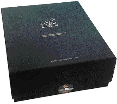 A tamper evident label seen here affixed to the secondary packaging for the SE85 supplement variety.