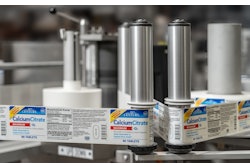 NJM’s Trotter 127 labeler can apply wraparound, front-and-back and 3-, 4- and 5-panel labels to round, square, rectangular, and oval bottles.