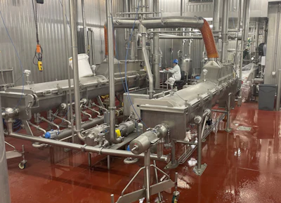 The cook room features specially sized tanks, actuated valves, and transfer pumps that select precise batches and transfer six different liquids to the respective cookers.