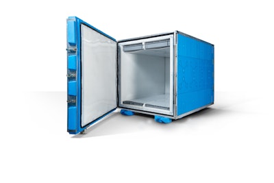 The KTM42D Tower Double Euro Pallet Ultra Cold is a fully reusable double-pallet temperature-controlled packaging container for the transportation and extended storage of products that require an internal temperature range of -80˚C to -60˚C.