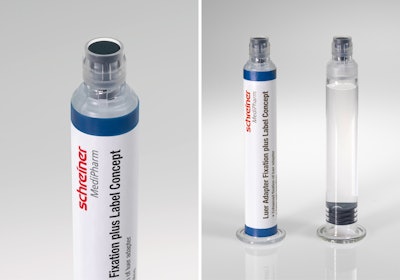 The Luer Adapter Fixation from Schreiner MediPharm firmly connects the glass syringe with the Luer adapter and helps screw in the hypodermic needle correctly.