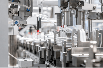 One of the first assembly steps that Optima Automation has automated is the winding of the tubes.
