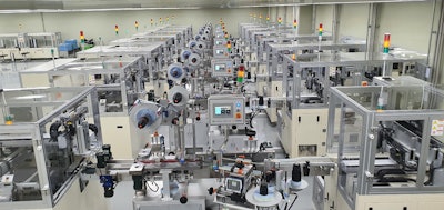 Currently, Bioneer labels and seals 40 boxes/min on each of the nine lines, for a combined output of over 350 kits/min.