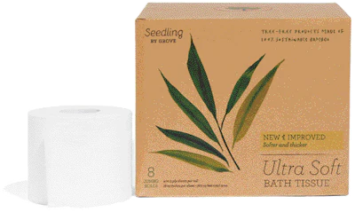Seedling treeless bath tissue by Grove (Photo A)